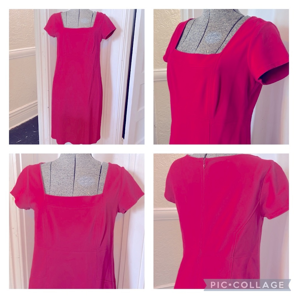 Ann Taylor Pink Square Neck Dress
